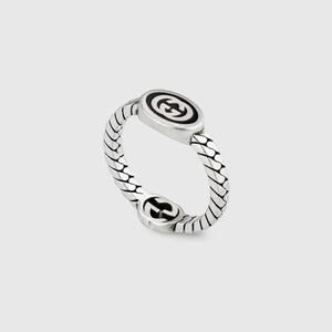 Gucci .925 Silver Thin Link Ring
